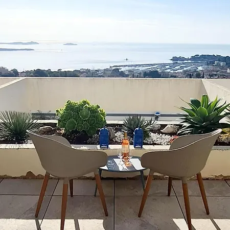 Vue Mer Panoramique - Grande Terrasse Et Piscine Bandol Exterior foto